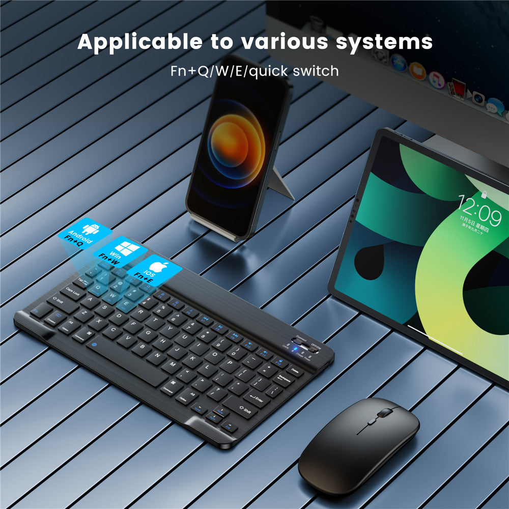 Ultra Slim Bluetooth Compatible Keyboard Mini Wireless Keyboard For IPad IPhone Android Tablet Wind 3