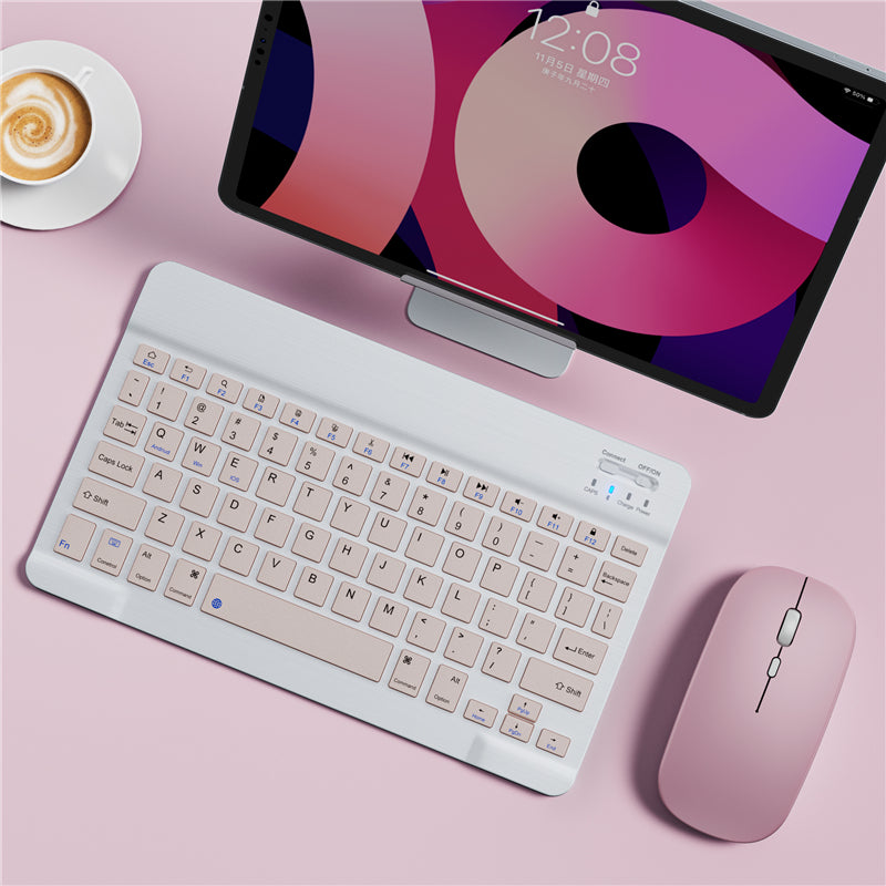 Ultra Slim Bluetooth Compatible Keyboard, Mini Wireless Keyboard for iPad iPhone Android Tablet Windows