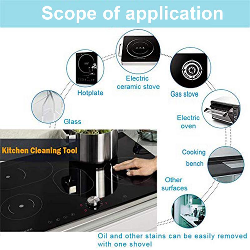 Scraper Oven Cooker Hob Cleaner for Glass & Ceramic Surfaces with Replacement Blades