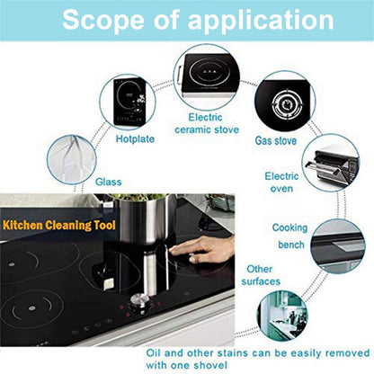Scraper Oven Cooker Hob Cleaner for Glass & Ceramic Surfaces with Replacement Blades