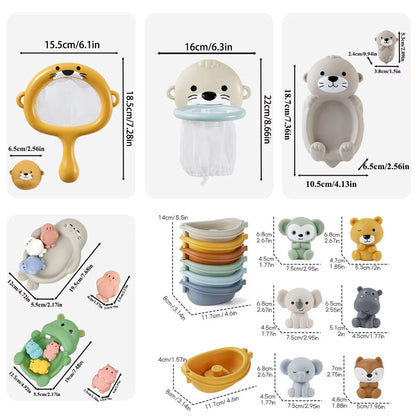 Playful Pals Floating Bath Toy Set For Kids 4