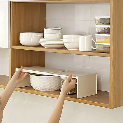 Retractable Kitchen Shelf Household Multifunctional Cabinet Storage Rack Fridge Organizer Dish And  2