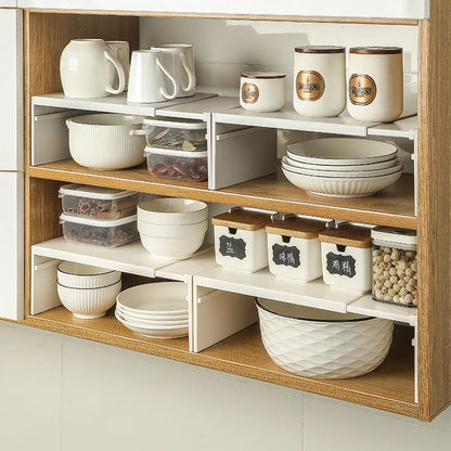 Retractable Kitchen Shelf Household Multifunctional Cabinet Storage Rack Fridge Organizer Dish And  3