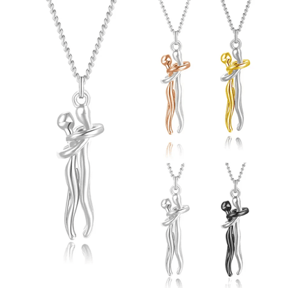 Black Hug Pendant Necklace For Couples And Everyday Style 1