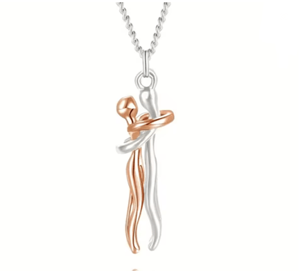 Black Hug Pendant Necklace For Couples And Everyday Style 6