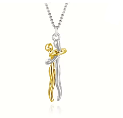 Black Hug Pendant Necklace For Couples And Everyday Style 7