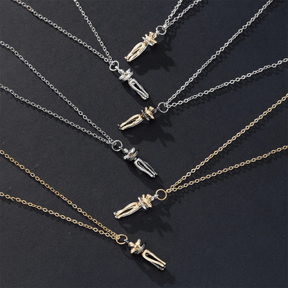 Black Hug Pendant Necklace For Couples And Everyday Style 3