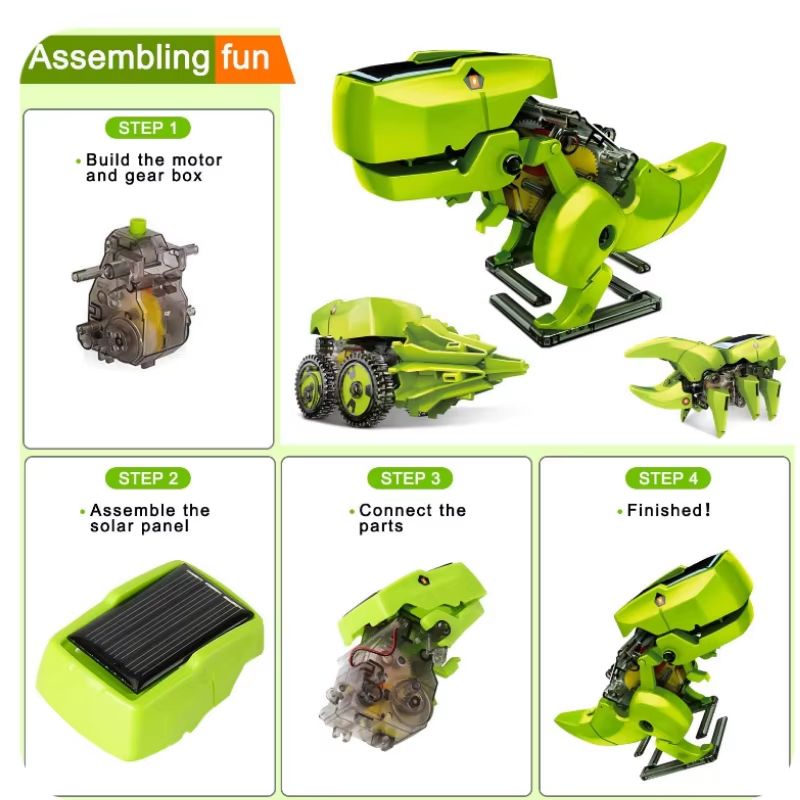 Dino Solar STEM Robot Car Kit 3