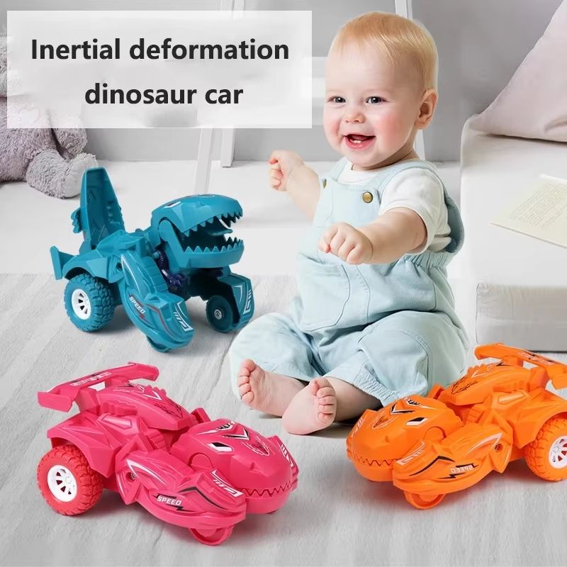 2 In 1 Collision Transforming Dinosaur Car Toy For Kids 2