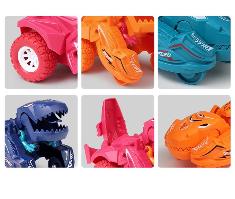 2 In 1 Collision Transforming Dinosaur Car Toy For Kids 3