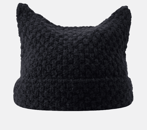 Harajuku Cat Ear Beanie For Cute Winter Streetwear 3
