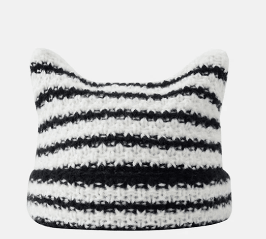 Harajuku Cat Ear Beanie For Cute Winter Streetwear 4