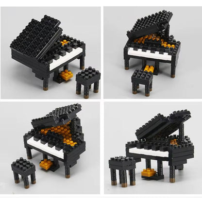 Mini Musical Instrument Building Bricks Set  Piano And Guitar Series 4