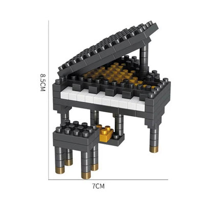 Mini Musical Instrument Building Bricks Set  Piano And Guitar Series 5