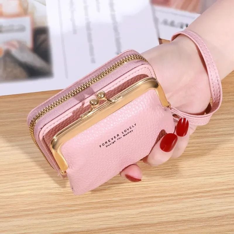 Compact Wristlet Wallet With Coin Clip And Card Storage 10