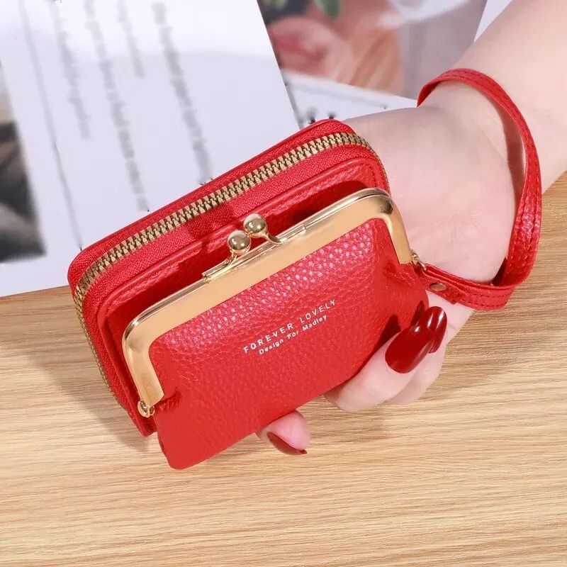 Compact Wristlet Wallet With Coin Clip And Card Storage 11