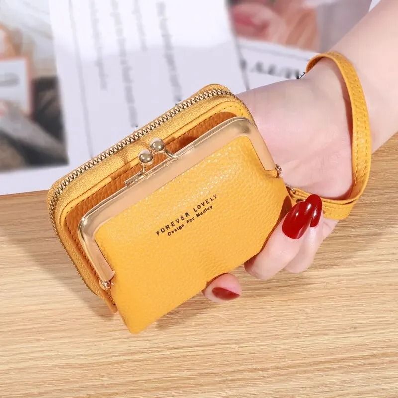 Compact Wristlet Wallet With Coin Clip And Card Storage 12