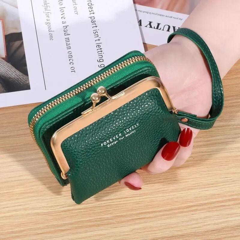 Compact Wristlet Wallet With Coin Clip And Card Storage 5