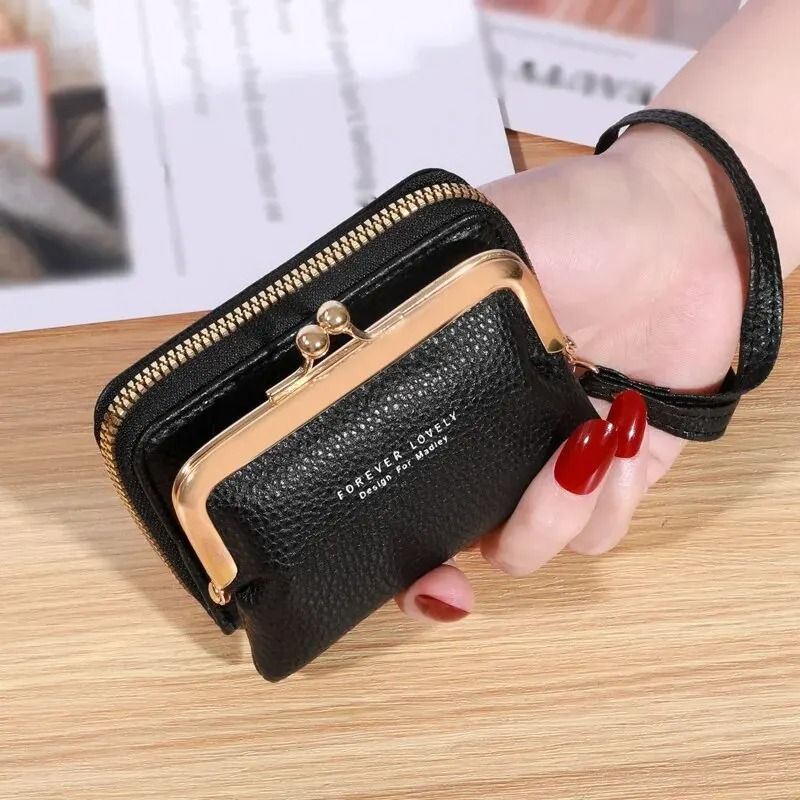 Compact Wristlet Wallet With Coin Clip And Card Storage 7