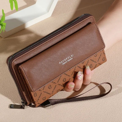 Mens Classic Faux Leather Wallet With Double Layers And Zippered Card Holder 4