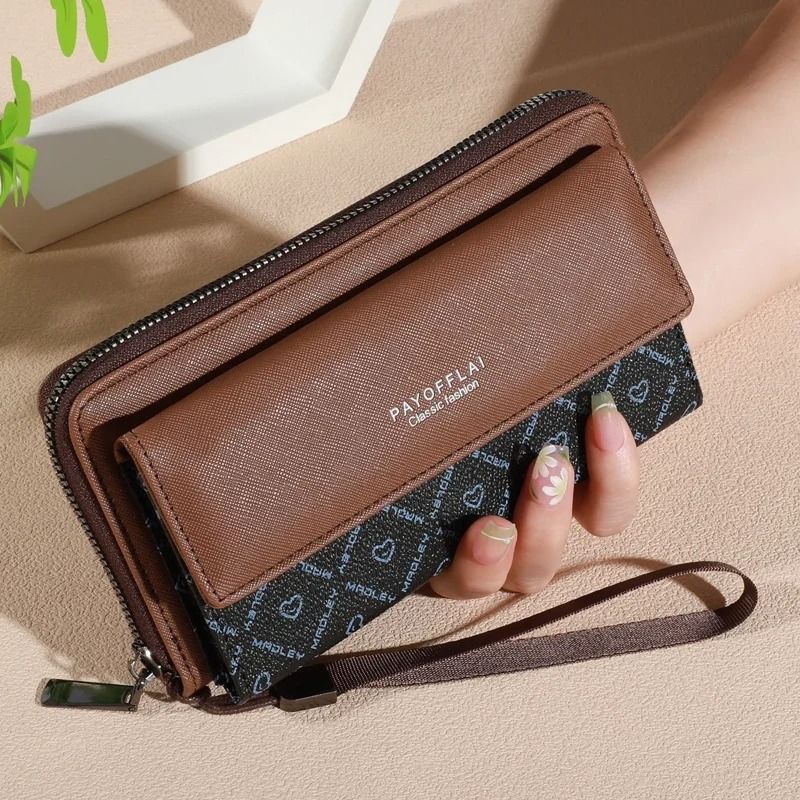 Mens Classic Faux Leather Wallet With Double Layers And Zippered Card Holder 8