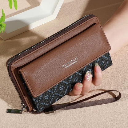 Mens Classic Faux Leather Wallet With Double Layers And Zippered Card Holder 8