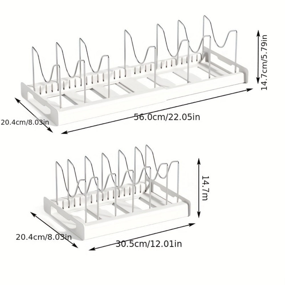 Foldable Kitchen Utensil Storage Rack, Kitchen Pot Lid Storage Rack, Kitchen Utensil Artifact Pot Storage Organizer