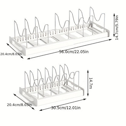 Foldable Kitchen Utensil Storage Rack, Kitchen Pot Lid Storage Rack, Kitchen Utensil Artifact Pot Storage Organizer