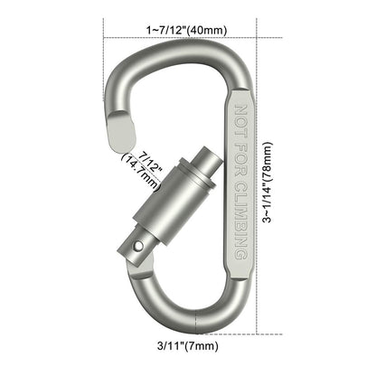 EDC Outdoor Keychain Clip Alloy Aluminum Tactical Carabiner Hook Carabiner Set For Key Camping Surv 2