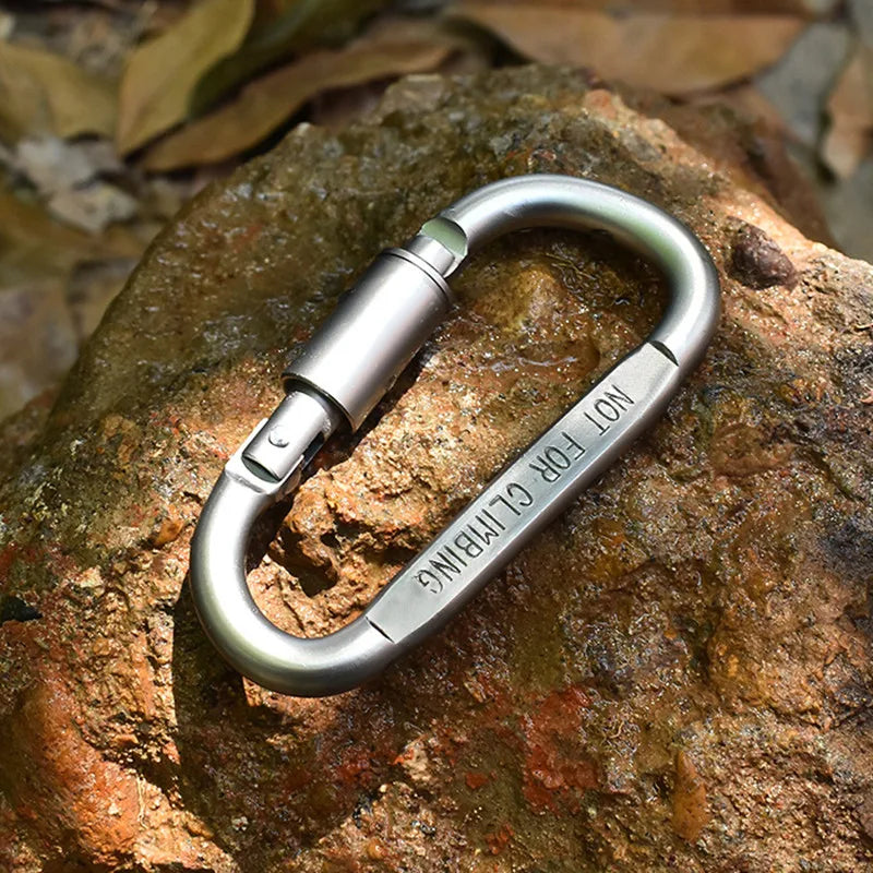 EDC Outdoor Keychain Clip Alloy Aluminum Tactical Carabiner Hook Carabiner Set For Key Camping Surv 3