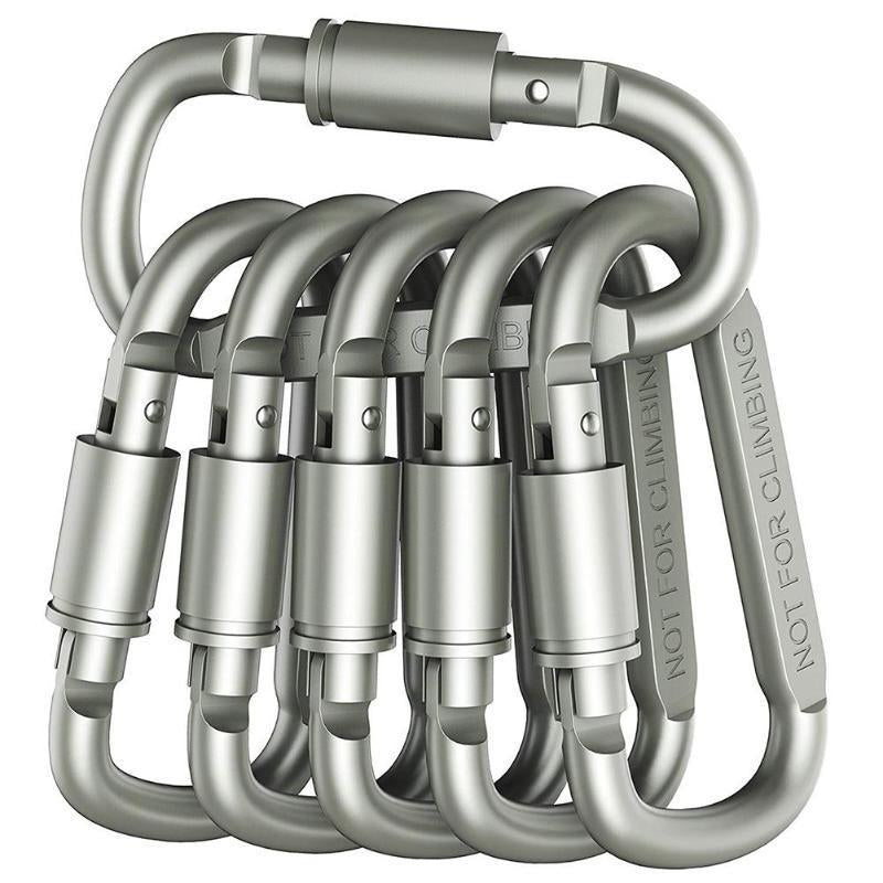 EDC Outdoor Keychain Clip Alloy Aluminum Tactical Carabiner Hook Carabiner Set For Key Camping Surv 8
