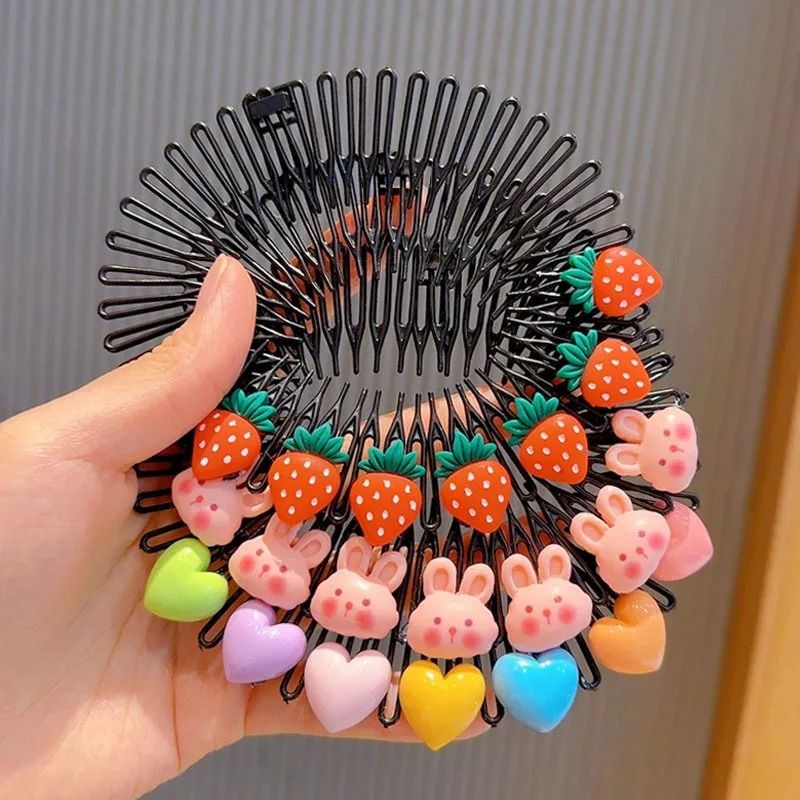 Kids Colorful Y2K Hair Comb And Clip Set 8