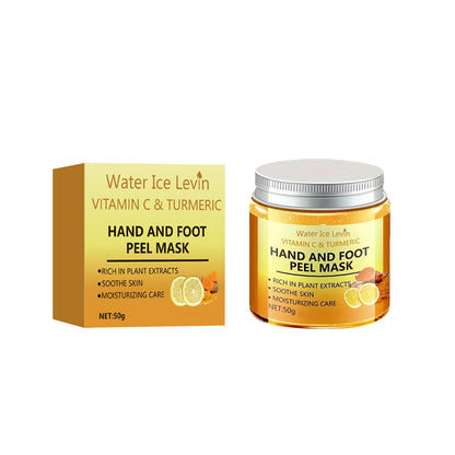 Gently Cleansing Hand Mask, Vitamin C and Turmeric Wax, Illuminating Skin for Hands and Feet