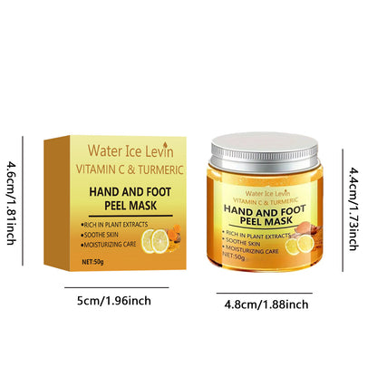 Gently Cleansing Hand Mask, Vitamin C and Turmeric Wax, Illuminating Skin for Hands and Feet
