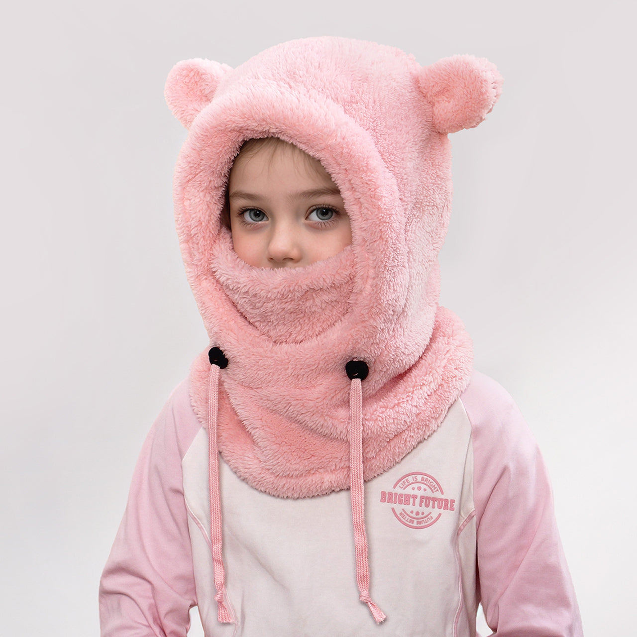 Cold-proof Warm Balaclava Hat for Children, Ski Helmet Cap, Thermal Headgear, One Piece Beanie