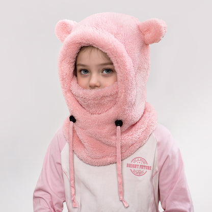 Cold-proof Warm Balaclava Hat for Children, Ski Helmet Cap, Thermal Headgear, One Piece Beanie