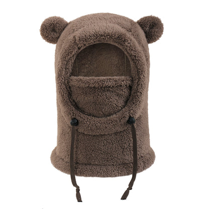 Cold-proof Warm Balaclava Hat for Children, Ski Helmet Cap, Thermal Headgear, One Piece Beanie