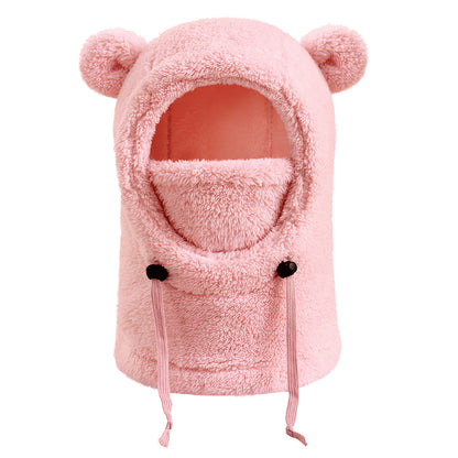 Cold-proof Warm Balaclava Hat for Children, Ski Helmet Cap, Thermal Headgear, One Piece Beanie