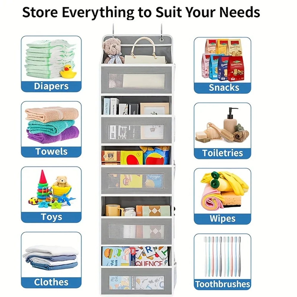 Over-The-Door Hanging Organizer, Extra Large Multi-Layer Storage Bag for Toys, Dorm Room Essentials Closet Organization