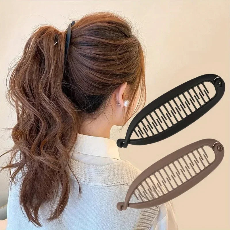 Modern Style Fish Tail Hair Pin, Plastic Material for Daily Styling and Gifts