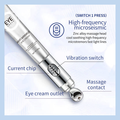 Hyaluronic Acid Firming OCHEAL Electric Massage Eye Cream, Fades Fine Lines, Moisturizing Eye Care Gel