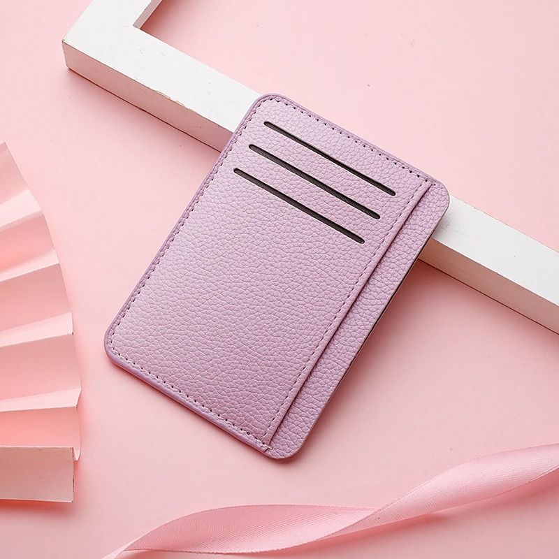 Ultra Thin Soft PU Leather Mini Credit Card Wallet  Slim Pocket Card Holder 10
