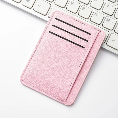 Ultra Thin Soft PU Leather Mini Credit Card Wallet  Slim Pocket Card Holder 5