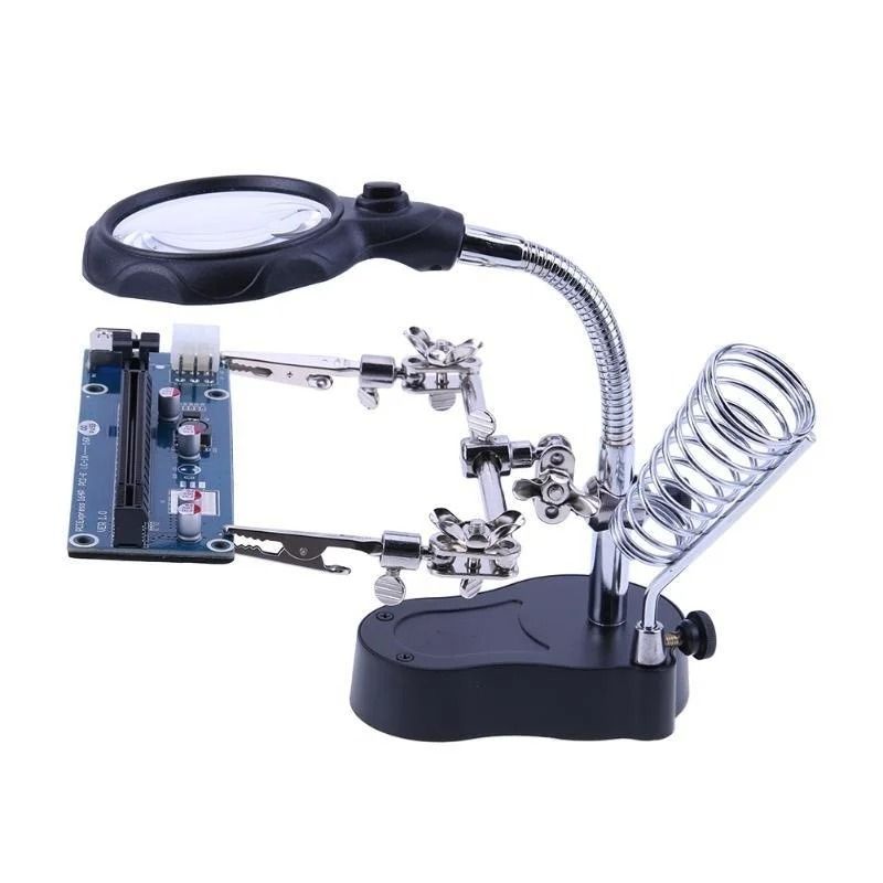 Desktop Magnifier With LED Lights And Adjustable Holder  Third Hand Soldering Tool 1