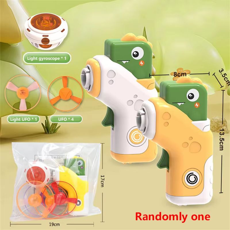 2in1 Flying Disc  Dinosaur Air Rocket Launcher For Kids 8