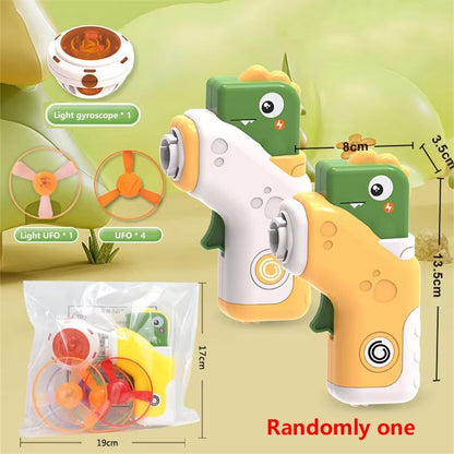 2in1 Flying Disc  Dinosaur Air Rocket Launcher For Kids 8