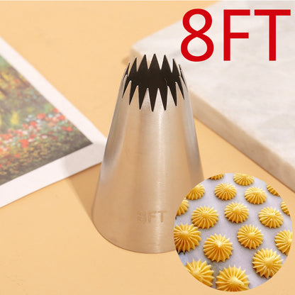 Russian Open Star Piping Nozzles, Cake Decorating Tips Set, Icing Pastry Nozzles for Cupcakes & Cookies