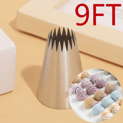 Russian Open Star Piping Nozzles, Cake Decorating Tips Set, Icing Pastry Nozzles for Cupcakes & Cookies