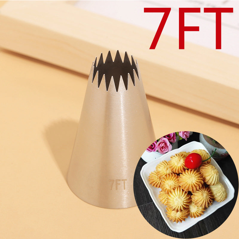 Russian Open Star Piping Nozzles, Cake Decorating Tips Set, Icing Pastry Nozzles for Cupcakes & Cookies
