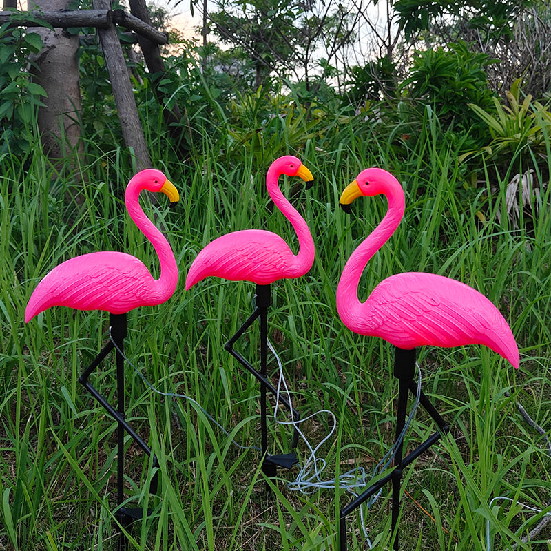 Solar Patio Ground Lantern Waterproof Stake Light Pathway Decor Solar Flamingo Light LED Outdoor 3